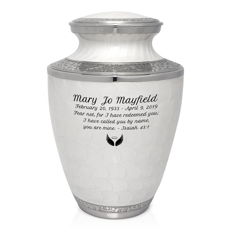 Radiant White Cremation Urn - Green Meadow Memorials