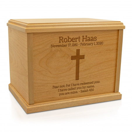 Cross Cremation Urn - Signature Alder - Green Meadow Memorials