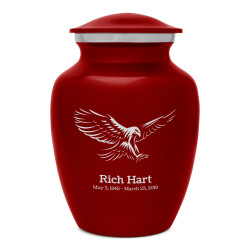 Eagle Sharing Urn - Ruby Red