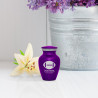 Football Keepsake Urn - Purple Luster
