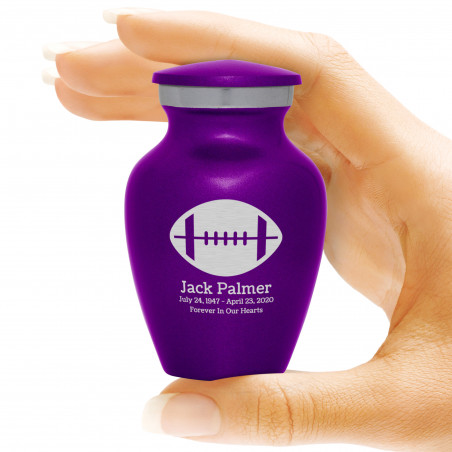 Football Keepsake Urn - Purple Luster