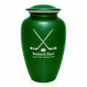 Hockey Sticks Cremation Urn - Shamrock Green