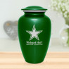 Dallas Star Cremation Urn - Shamrock Green