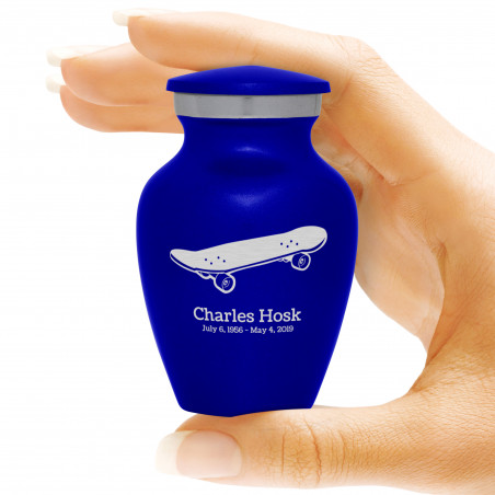 Skateboard Keepsake Urn - Midnight Blue