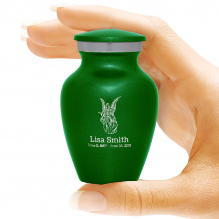 Angel Keepsake Urn - Shamrock Green