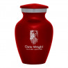 Patriotic Eagle Keepsake Urn - Ruby Red
