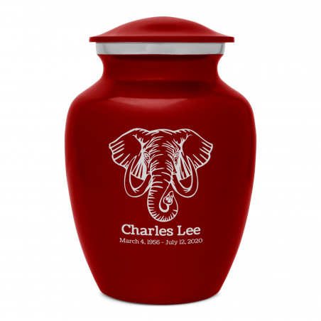 Elephant Sharing Urn - Ruby Red Elephant Sharing Urn - Ruby Red