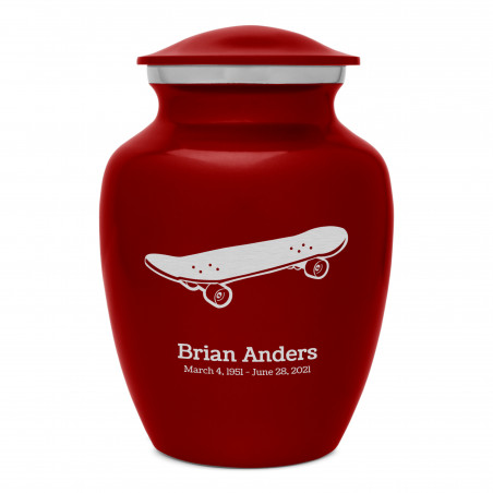 Skateboard Sharing Urn - Ruby Red Skateboard Sharing Urn - Ruby Red