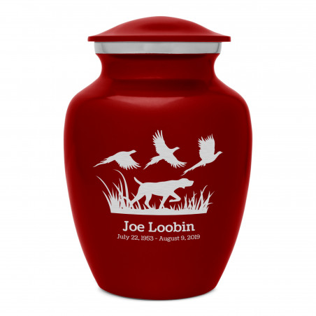 Hunting Dog Sharing Urn - Ruby Red