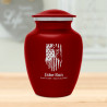 Patriotic Eagle Sharing Urn - Ruby Red