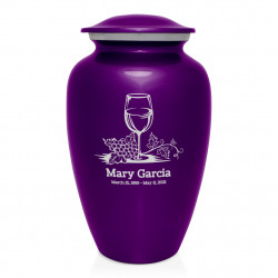Wine Cremation Urn - Purple...