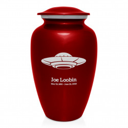 UFO Cremation Urn - Ruby Red