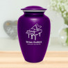 Piano Cremation Urn - Purple Luster