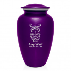 Owl Cremation Urn - Purple...