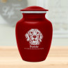 Small Beagle Dog Cremation Urn - Ruby Red Small Beagle Dog Cremation Urn - Ruby Red