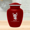Small Chihuahua Dog Cremation Urn - Ruby Red Small Chihuahua Dog Cremation Urn - Ruby Red