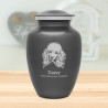 Large Poodle Dog Cremation Urn - Gunmetal Gray