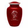 Large German Shorthaired Pointer Dog Cremation Urn - Ruby Red Large German Shorthaired Pointer Dog Cremation Urn - Ruby Red