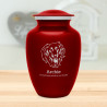 Large Daschund Dog Cremation Urn - Ruby Red