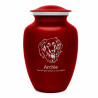 Large Daschund Dog Cremation Urn - Ruby Red