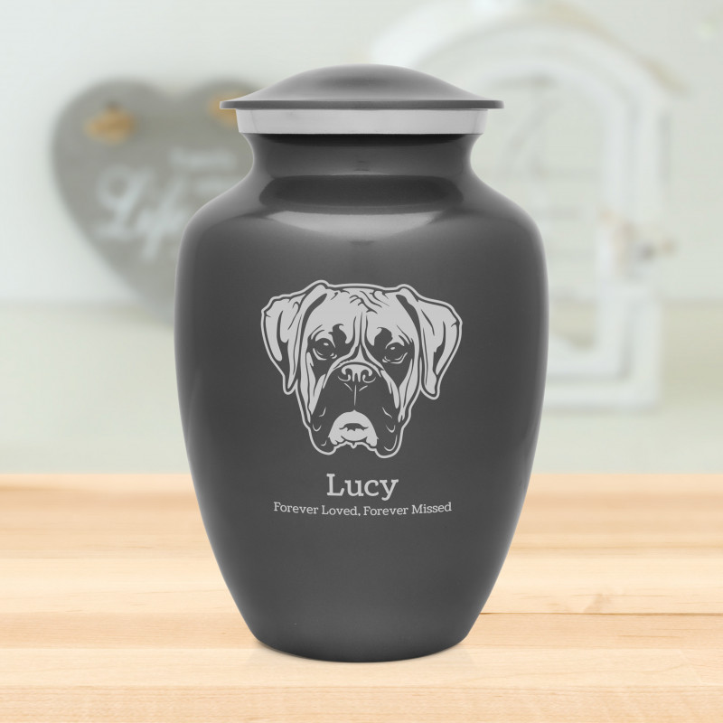 boxer dog urn for ashes