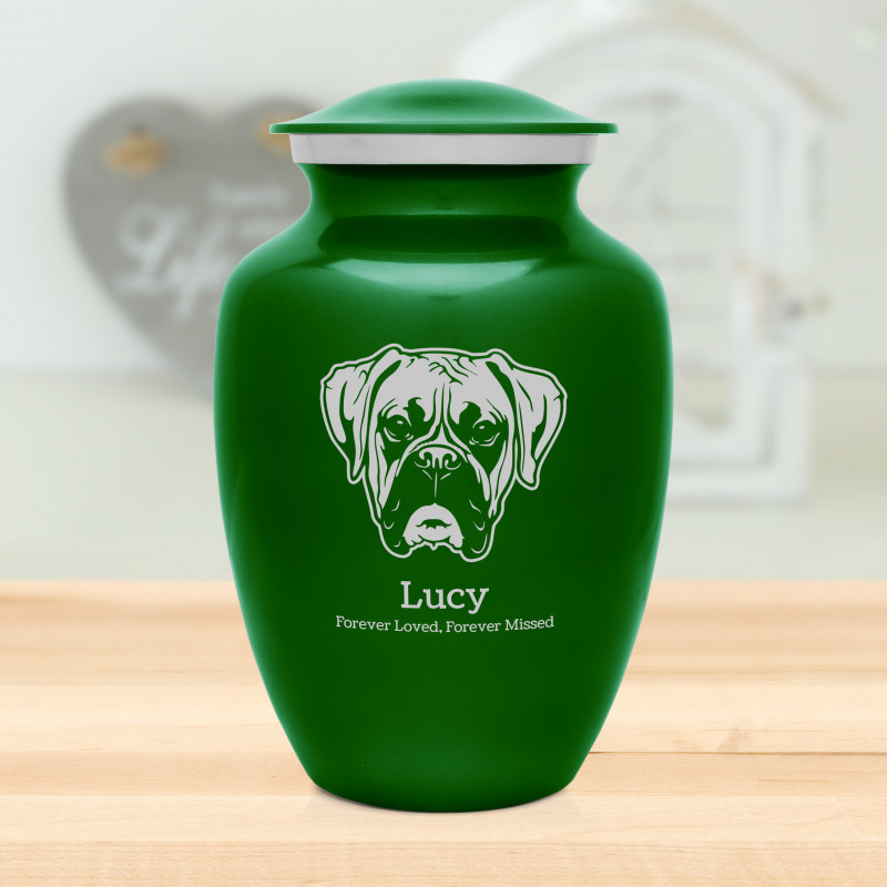 boxer cremation urn