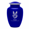 Large German Shepherd Dog Cremation Urn - Midnight Blue