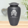 Extra Large Poodle Dog Cremation Urn - Gunmetal Gray