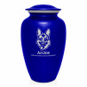 Extra Large German Shepherd Dog Cremation Urn - Midnight Blue