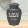 It's Awfully Dark In Here Sharing Urn - Gunmetal Gray