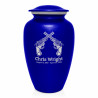 Revolver Pistol Cremation Urn - Midnight Blue