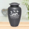 Duck Hunting Dog Cremation Urn - Gunmetal Gray