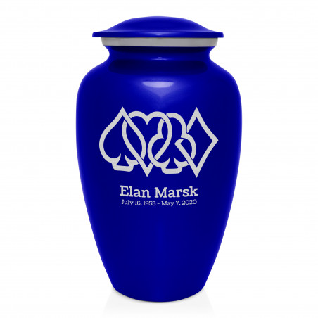 Midnight Blue Cremation Urn - Green Meadow Memorials