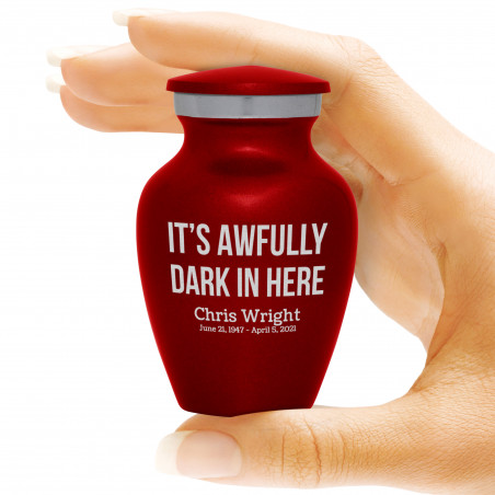 It's Awfully Dark In Here Keepsake Urn - Ruby Red It's Awfully Dark In Here Keepsake Urn - Ruby Red