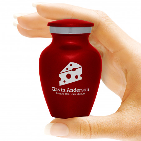 Cheese Keepsake Urn - Ruby Red Cheese Keepsake Urn - Ruby Red