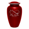 My Brother Walks With Me Cremation Urn - Ruby Red