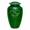 My Sister Walks With Me Cremation Urn - Shamrock Green