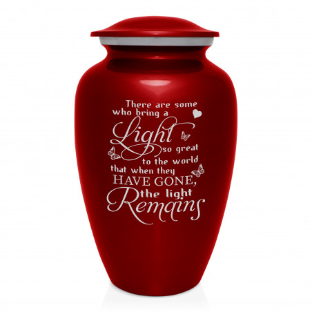 Light Remains Cremation Urn - Ruby Red