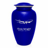 Commercial Airplane Jet Cremation Urn - Midnight Blue