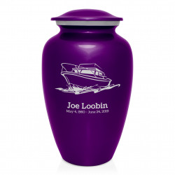 Boat Cremation Urn - Purple...
