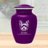 Yorkshire Terrier Dog Cremation Urn - Purple Luster