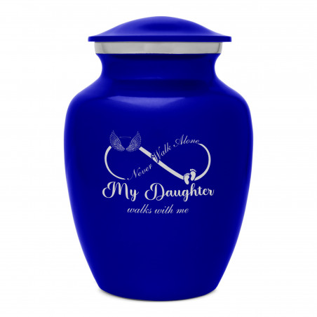 My Daughter Walks With Me Sharing Urn - Midnight Blue