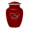 My Dad Walks With Me Sharing Urn - Ruby Red