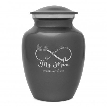 My Mom Walks With Me Sharing Urn - Gunmetal Gray