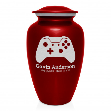Wireless Controller Cremation Urn - Ruby Red