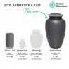 Marijuana Holding Hands Cremation Urn - Gunmetal Gray