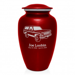 SUV Cremation Urn - Ruby Red