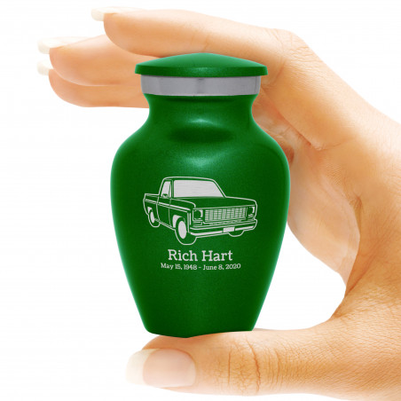 Truck II Keepsake Urn - Shamrock Green