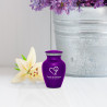 Love of Christ Keepsake Urn - Purple Luster