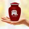Republican Elephant Sharing Urn - Ruby Red